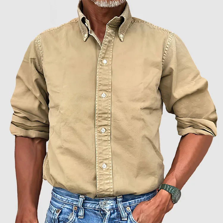 Perry | Men's Vintage Wash Cotton Button Down Shirt