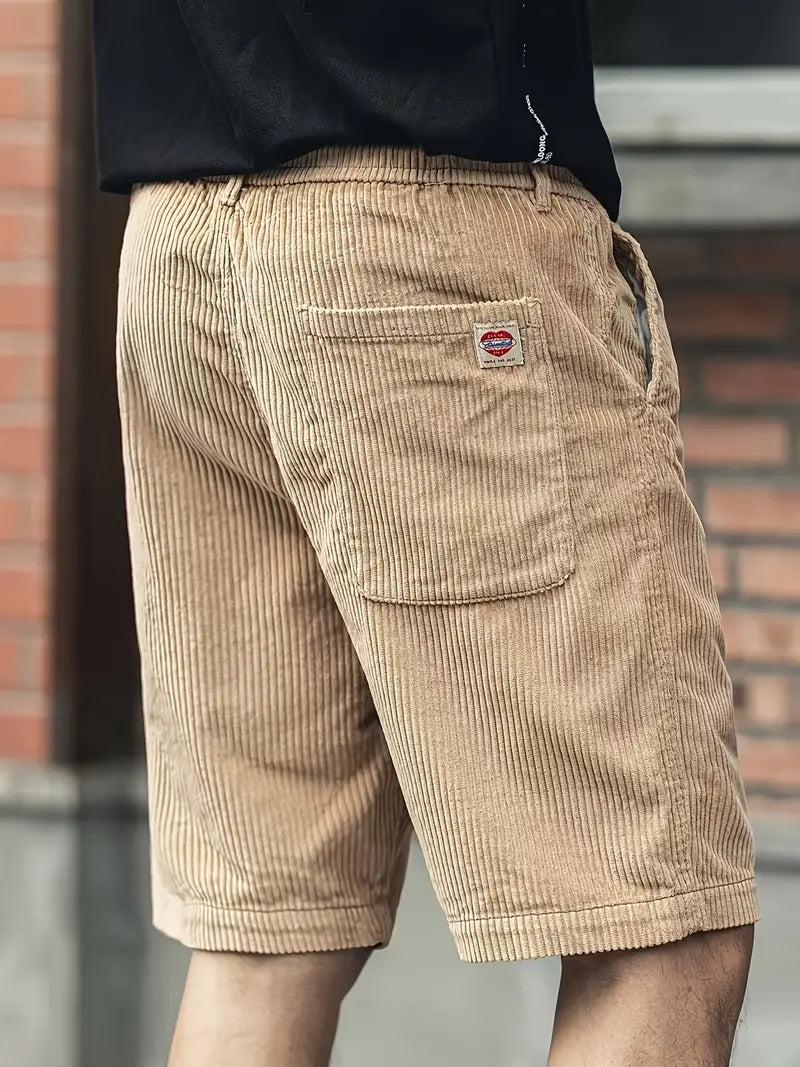 Freddie | Men's Corduroy Cargo Shorts with Drawstring