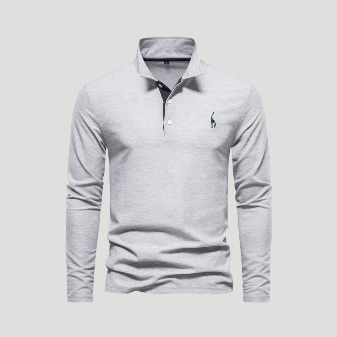 Hayes | Men's Long Sleeve Cotton Polo Shirt