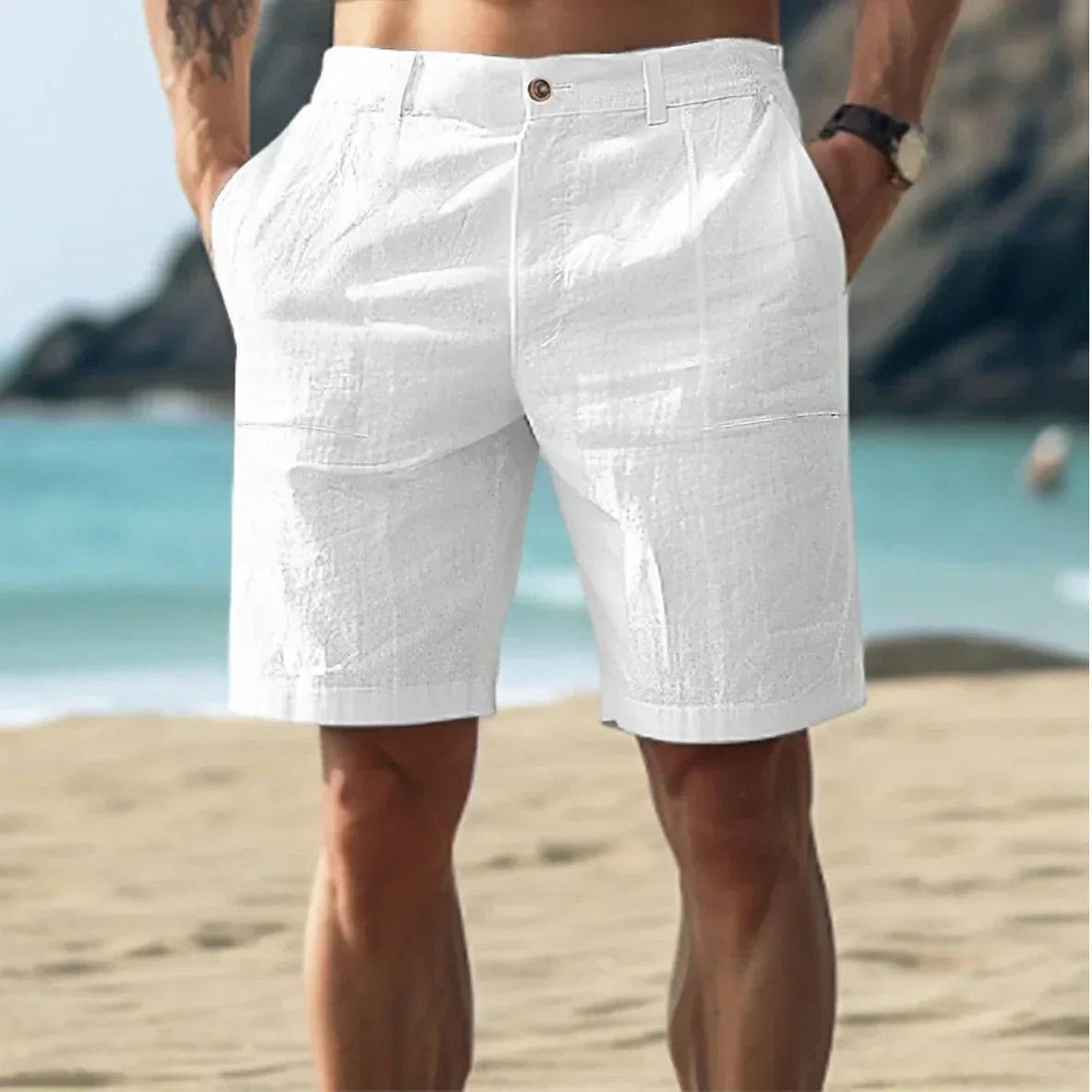 Lucky | Men's Linen Summer Shorts with Pockets