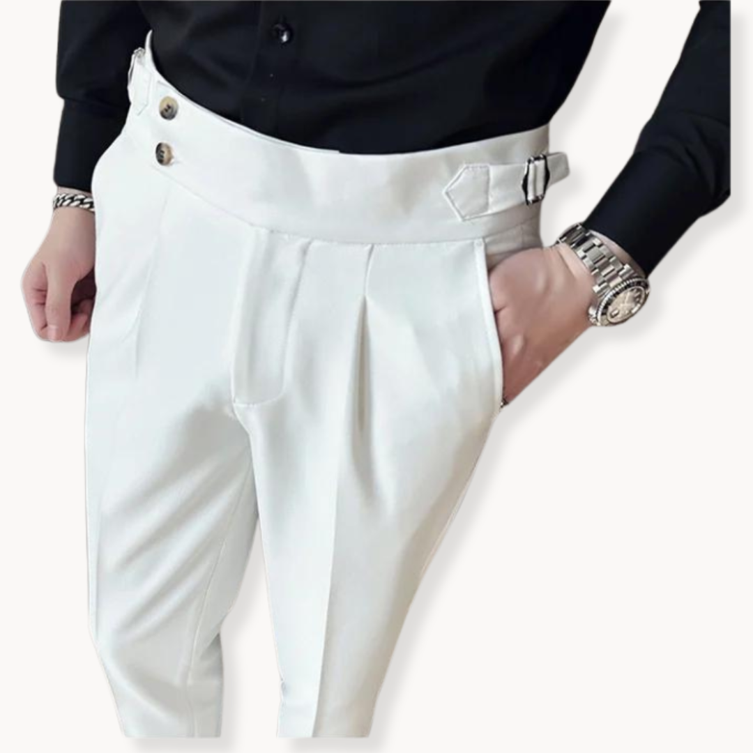 Jeevan | Men's Pleated Gurkha Dress Trousers