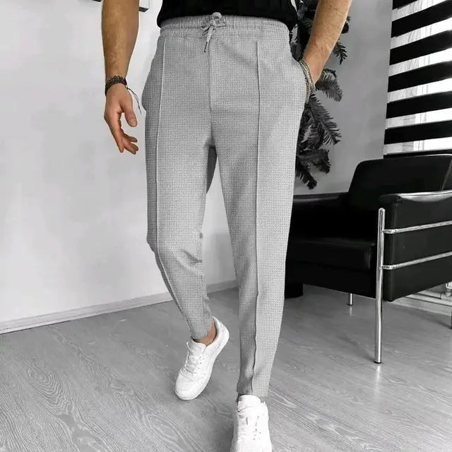 Zephyr | Men's Waffle-Knit Wide Leg Drawstring Pants