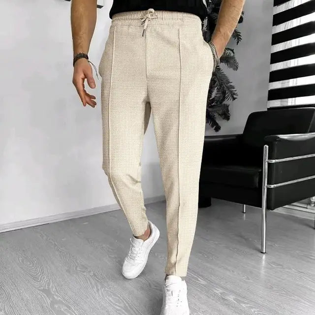 Zephyr | Men's Waffle-Knit Wide Leg Drawstring Pants