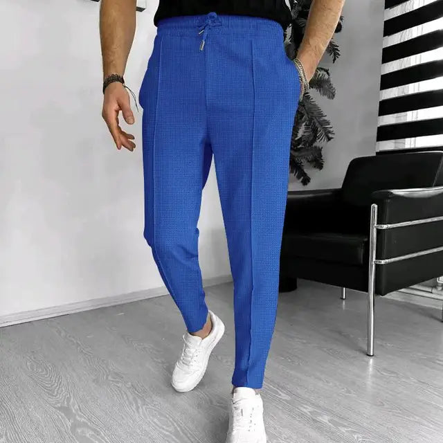 Zephyr | Men's Waffle-Knit Wide Leg Drawstring Pants