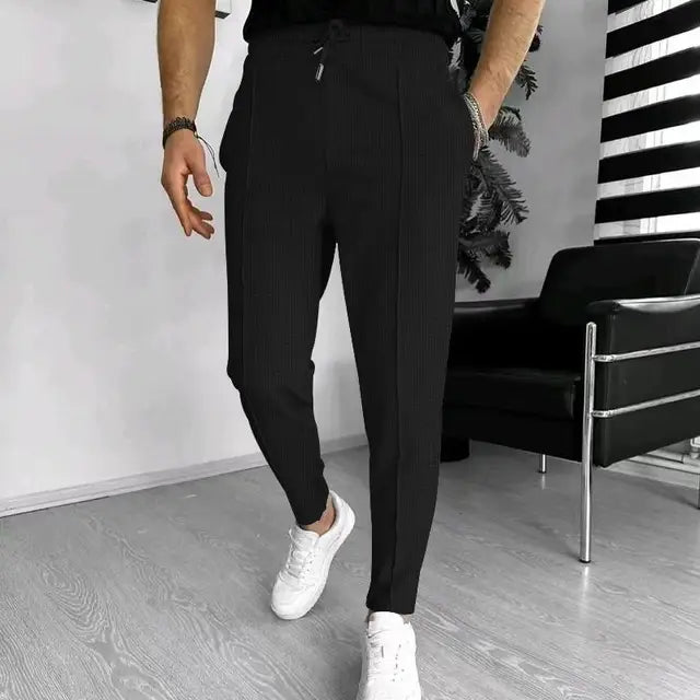 Zephyr | Men's Waffle-Knit Wide Leg Drawstring Pants