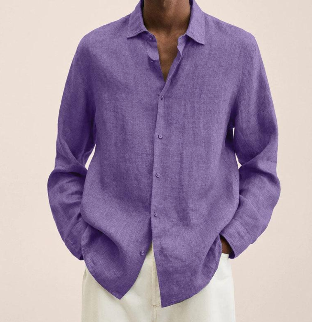 Chen |  Men's Classic Collar Long Sleeve Shirt