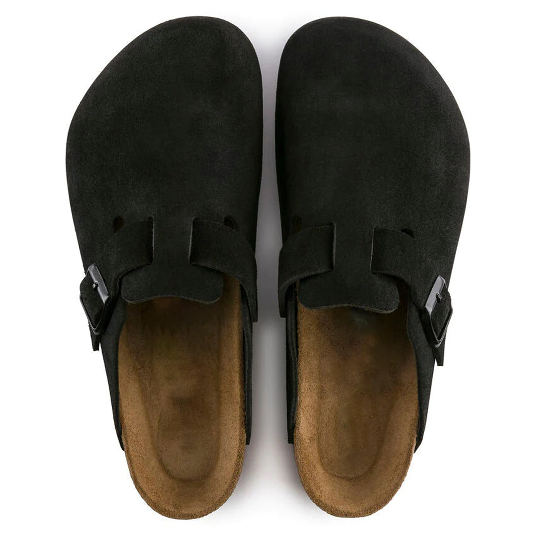 Bowie | Men's Suede Leather Clog with Cork Footbed