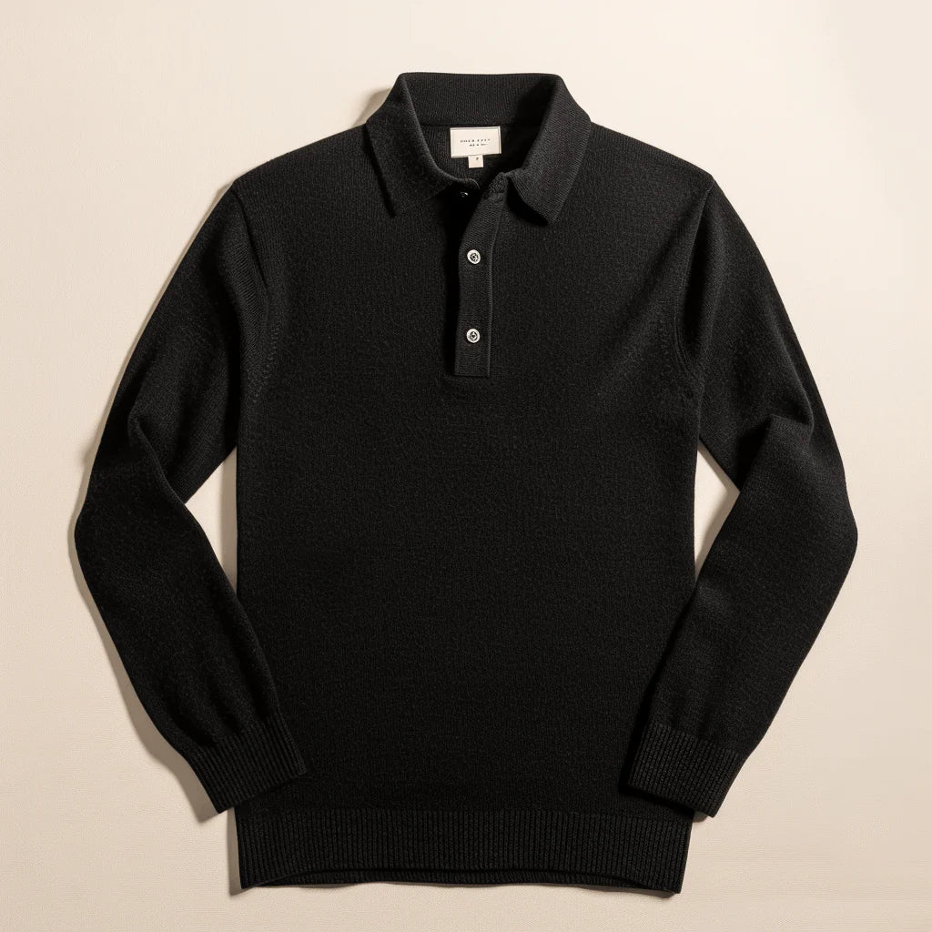 Horace | Men's Casual Long Sleeve Knit Polo Sweater