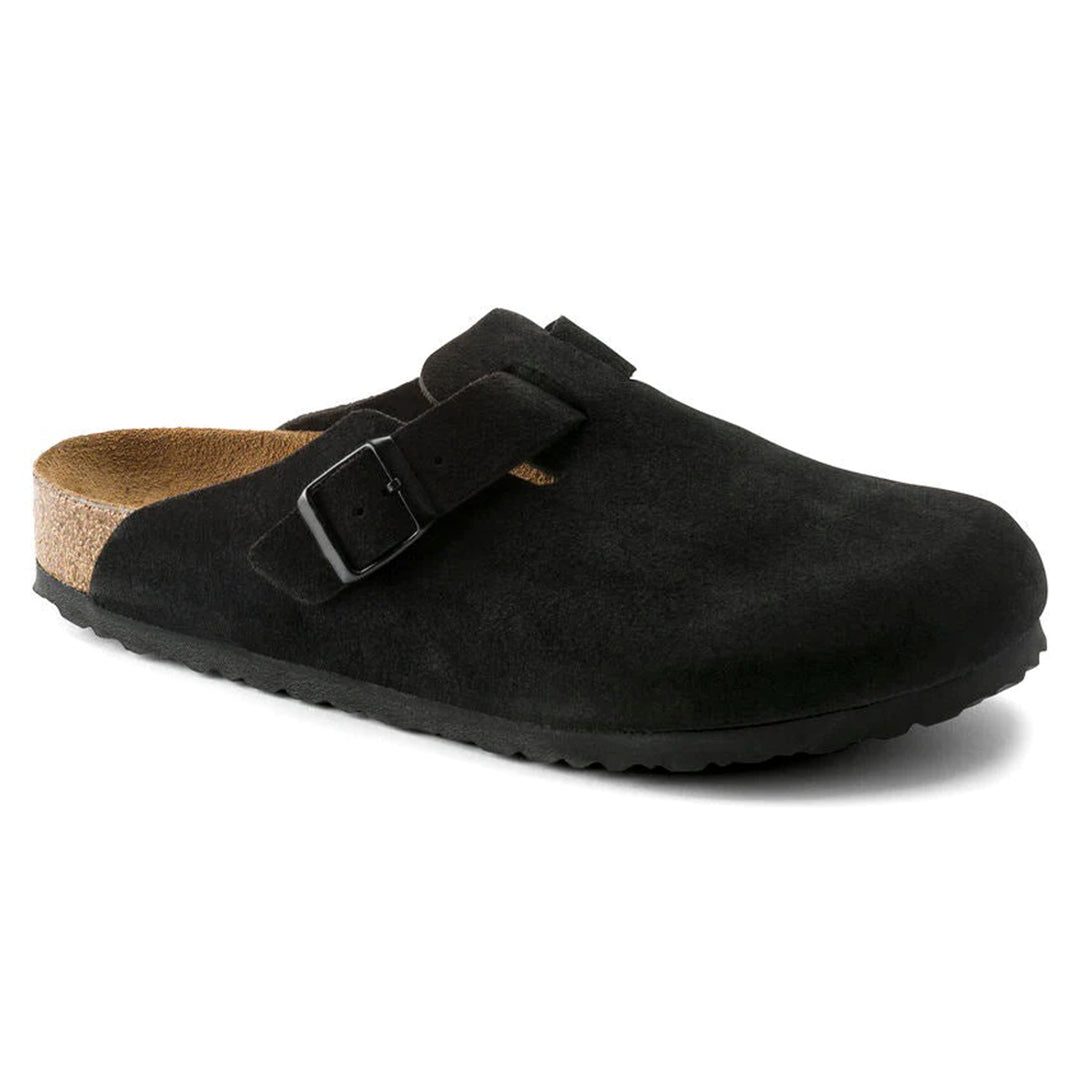 Bowie | Men's Suede Leather Clog with Cork Footbed