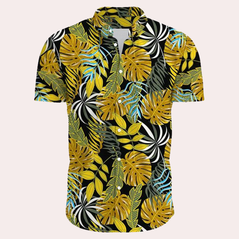 Hari | Men's Printed Short Sleeve Hawaiian Shirt