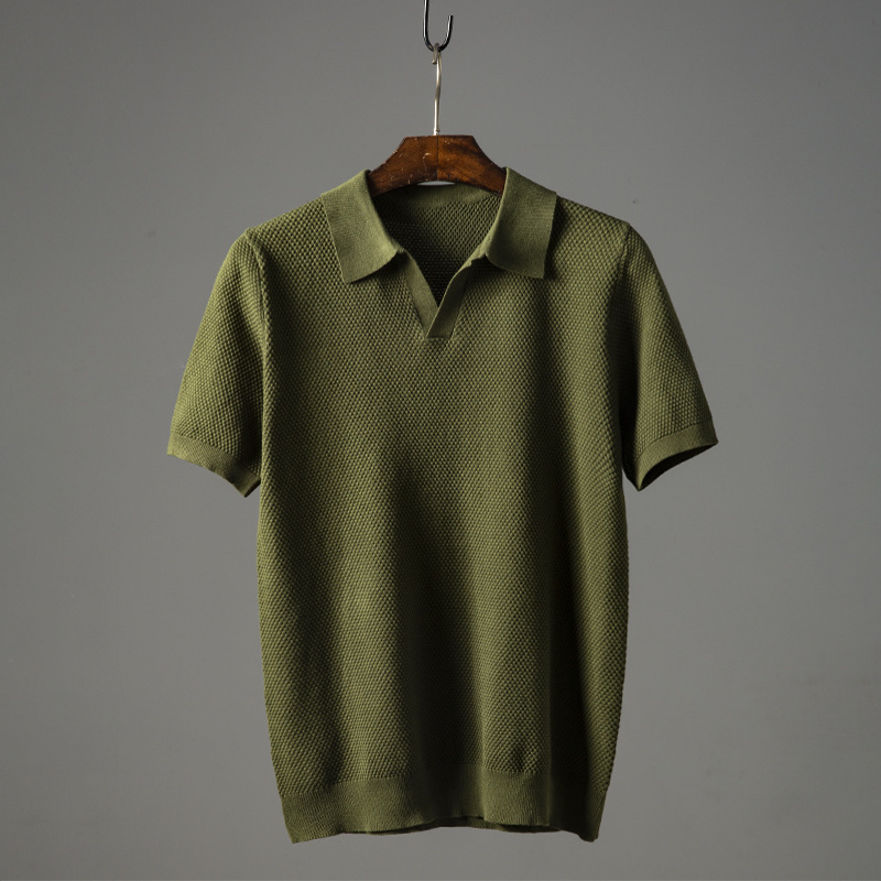 Keaton | Men's Classic V-Neck Knitted Polo Shirt