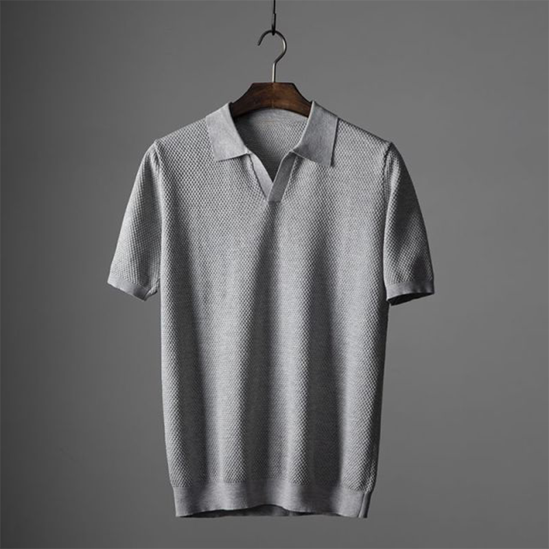 Keaton | Men's Classic V-Neck Knitted Polo Shirt