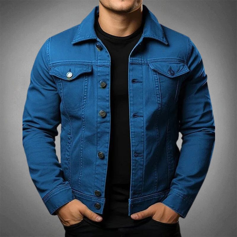 Garrette | Men's Classic Button-Up Cotton Denim Jacket