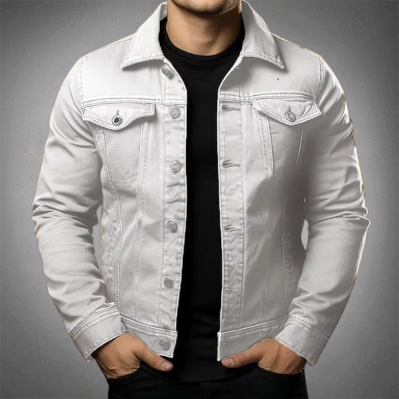 Garrette | Men's Classic Button-Up Cotton Denim Jacket