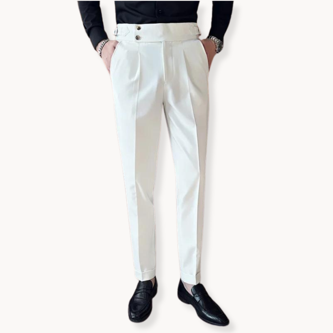 Jeevan | Men's Pleated Gurkha Dress Trousers