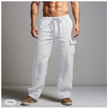 Louis | Men's Multi-Pocket Casual Linen Cargo Pants
