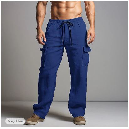 Louis | Men's Multi-Pocket Casual Linen Cargo Pants