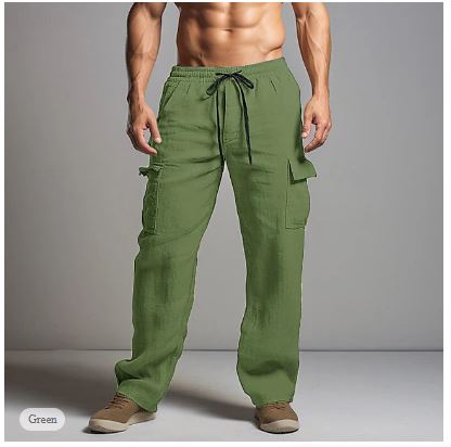 Louis | Men's Multi-Pocket Casual Linen Cargo Pants