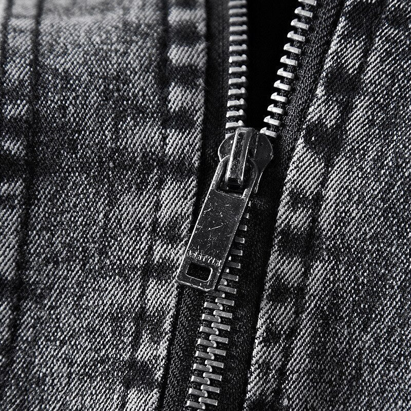 Frank | Men's Edgy Stand Collar Denim Jacket