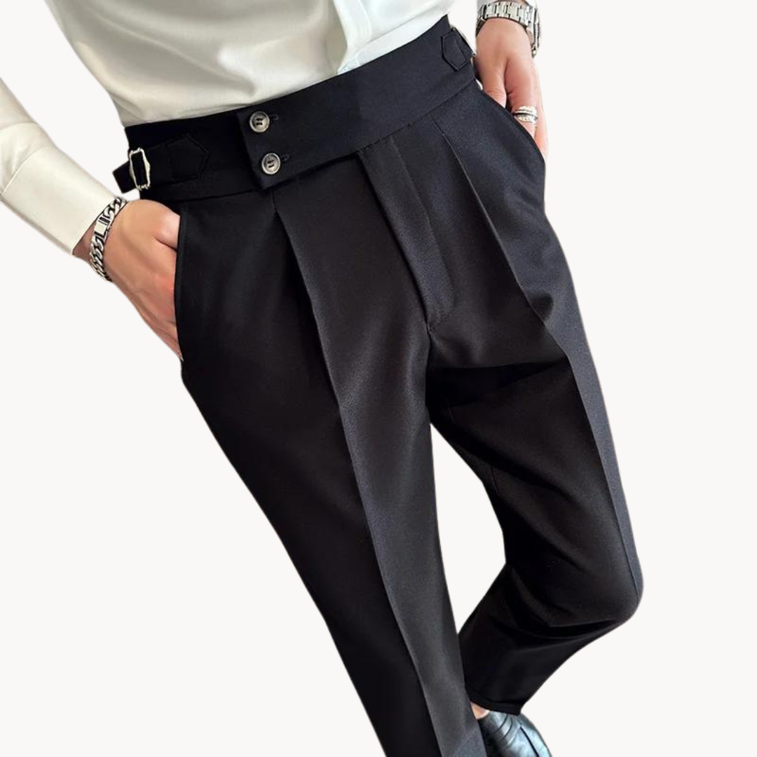 Jeevan | Men's Pleated Gurkha Dress Trousers