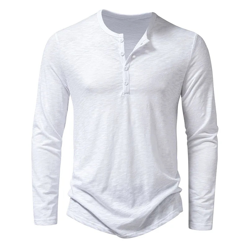 Gilmore | Men's Crew Neck Half-Button Henley Shirt