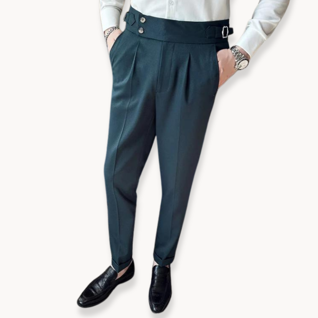 Jeevan | Men's Pleated Gurkha Dress Trousers
