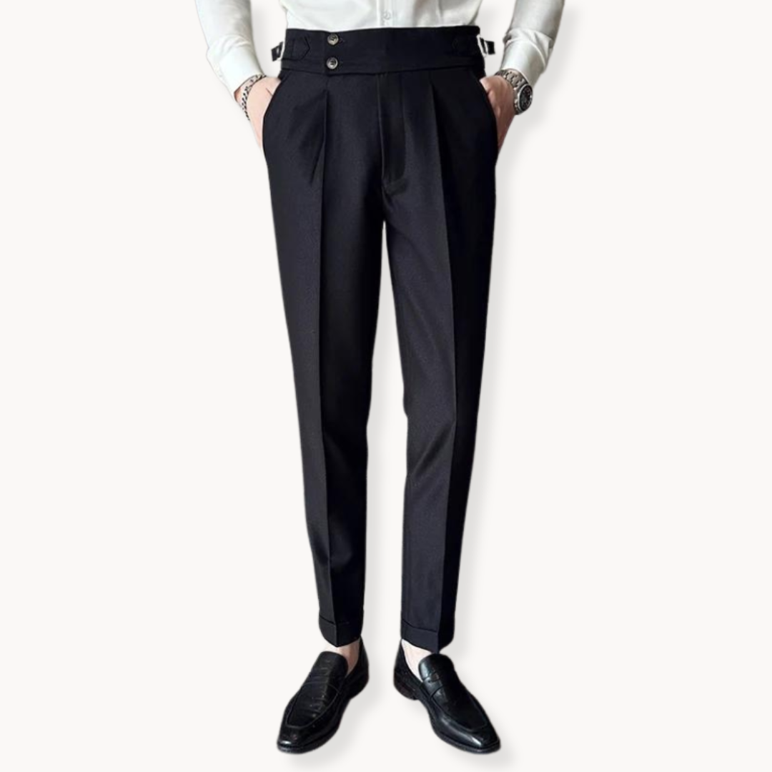 Jeevan | Men's Pleated Gurkha Dress Trousers