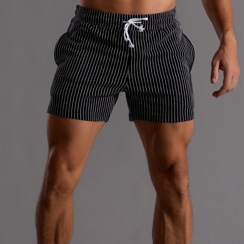 Jarvis | Men's Striped Athletic Shorts with Drawstring Waist