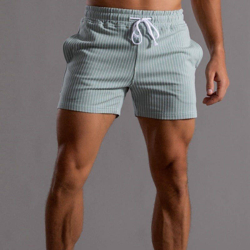 Jarvis | Men's Striped Athletic Shorts with Drawstring Waist