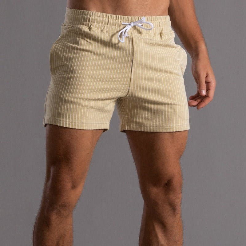Jarvis | Men's Striped Athletic Shorts with Drawstring Waist