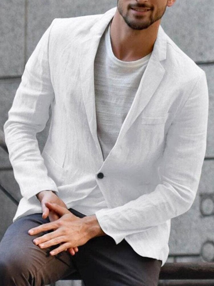 Gabe | Men's Single-Breasted Linen Summer Blazer