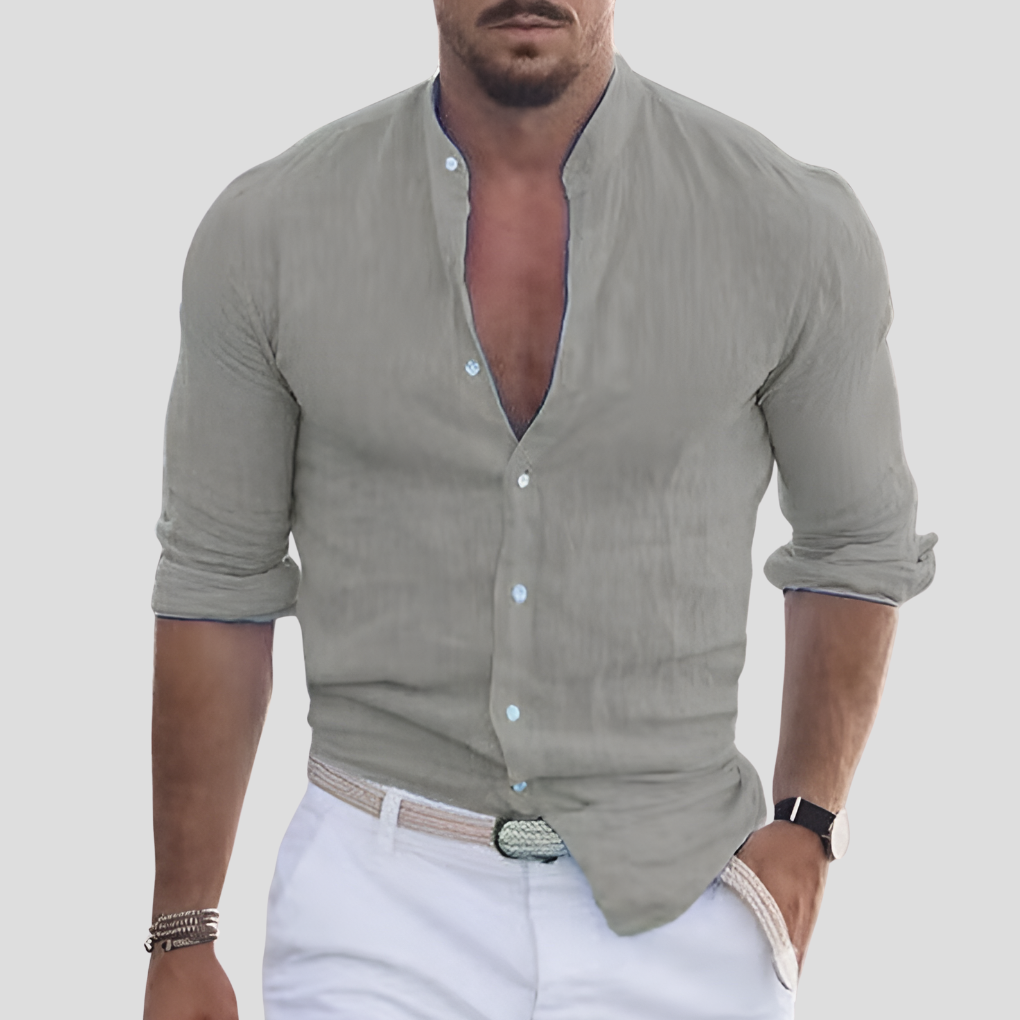 Gil | Men's Casual Mandarin Collar Shirt