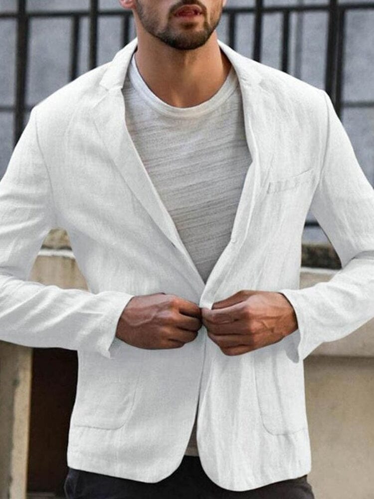 Gabe | Men's Single-Breasted Linen Summer Blazer