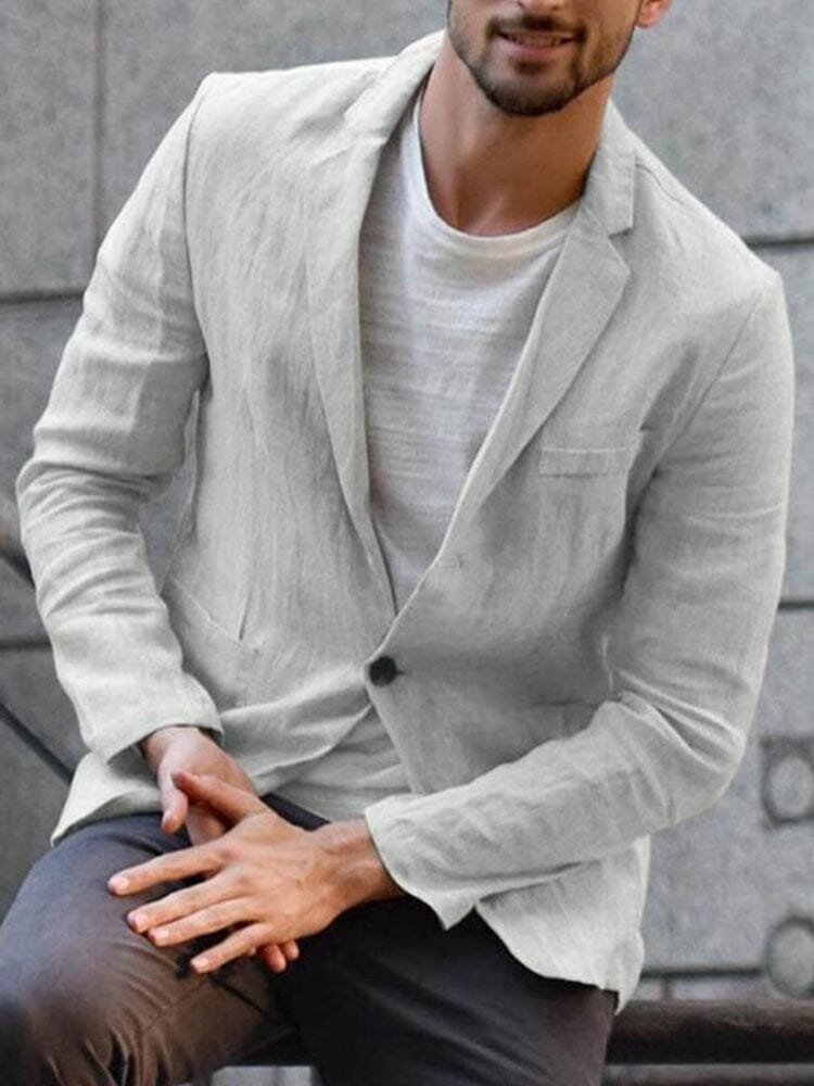 Gabe | Men's Single-Breasted Linen Summer Blazer