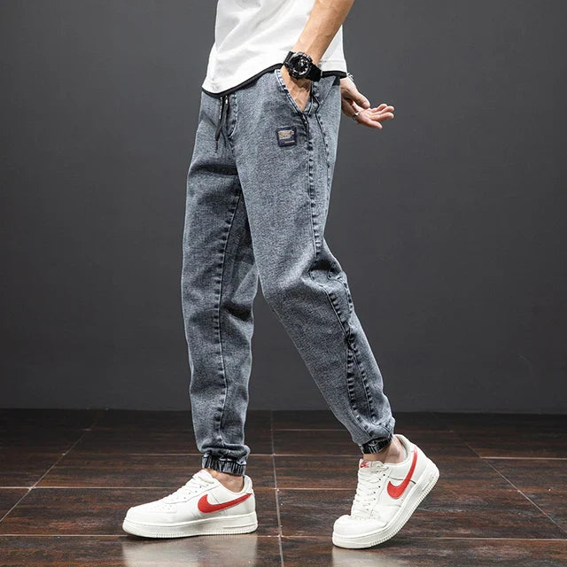 Brennon | Men's Drawstring Baggy Denim Jogger Pants