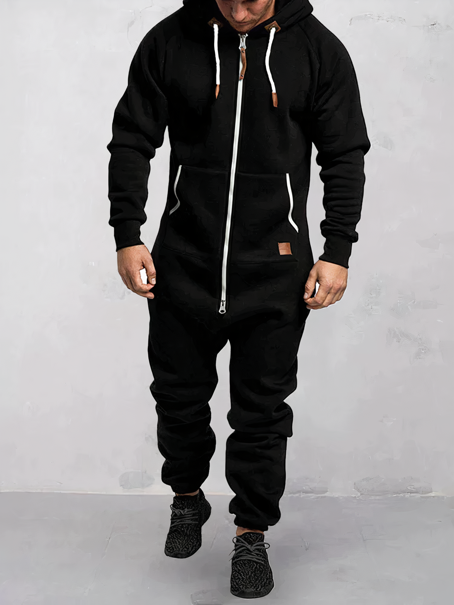 Gram | Men's Hooded Full-Length Zip-Up Jumpsuit Onesie
