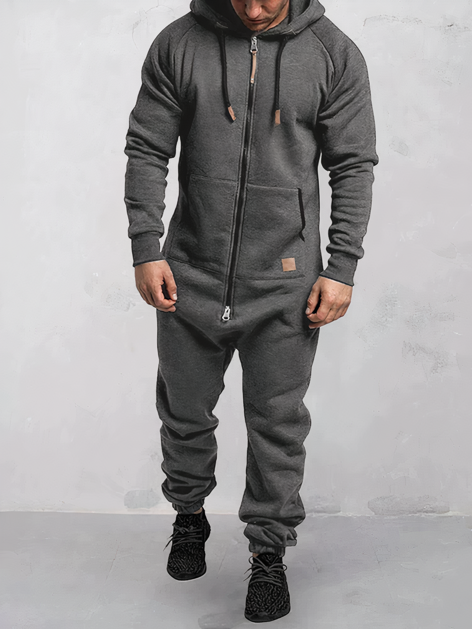 Gram | Men's Hooded Full-Length Zip-Up Jumpsuit Onesie