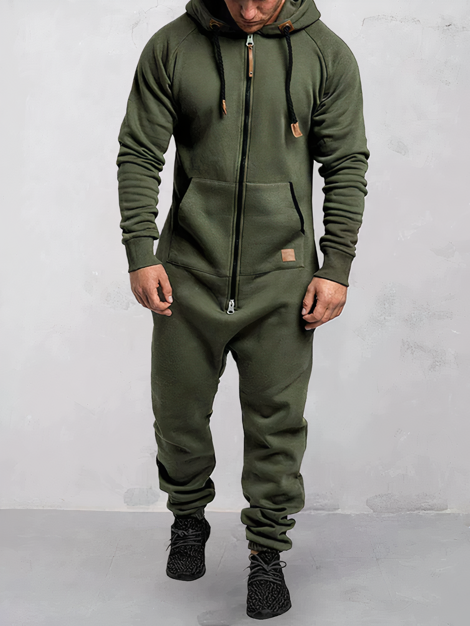 Gram | Men's Hooded Full-Length Zip-Up Jumpsuit Onesie