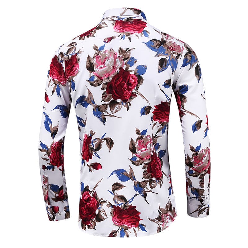 Florian | Men's Vibrant Floral Print Long Sleeves Shirt