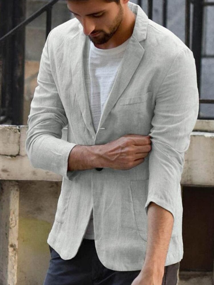 Gabe | Men's Single-Breasted Linen Summer Blazer