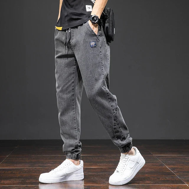 Brennon | Men's Drawstring Baggy Denim Jogger Pants