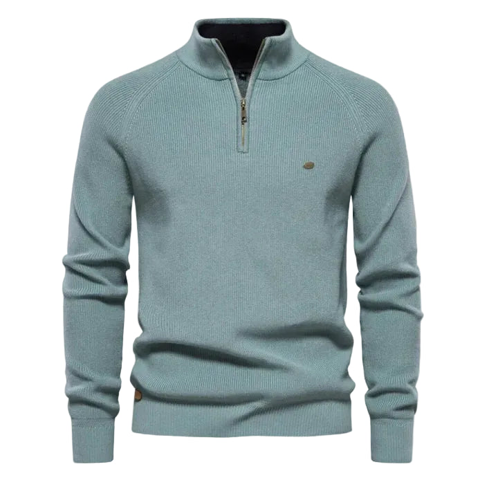 Vincent | Men's Ribbed Half-Zip Knit Sweater