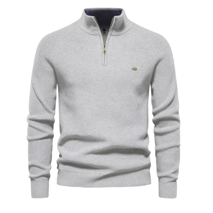 Vincent | Men's Ribbed Half-Zip Knit Sweater