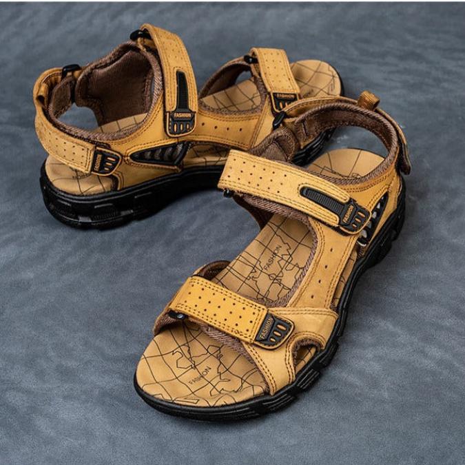 Jay | Men's Leather Sandals with Adjustable Buckle Straps