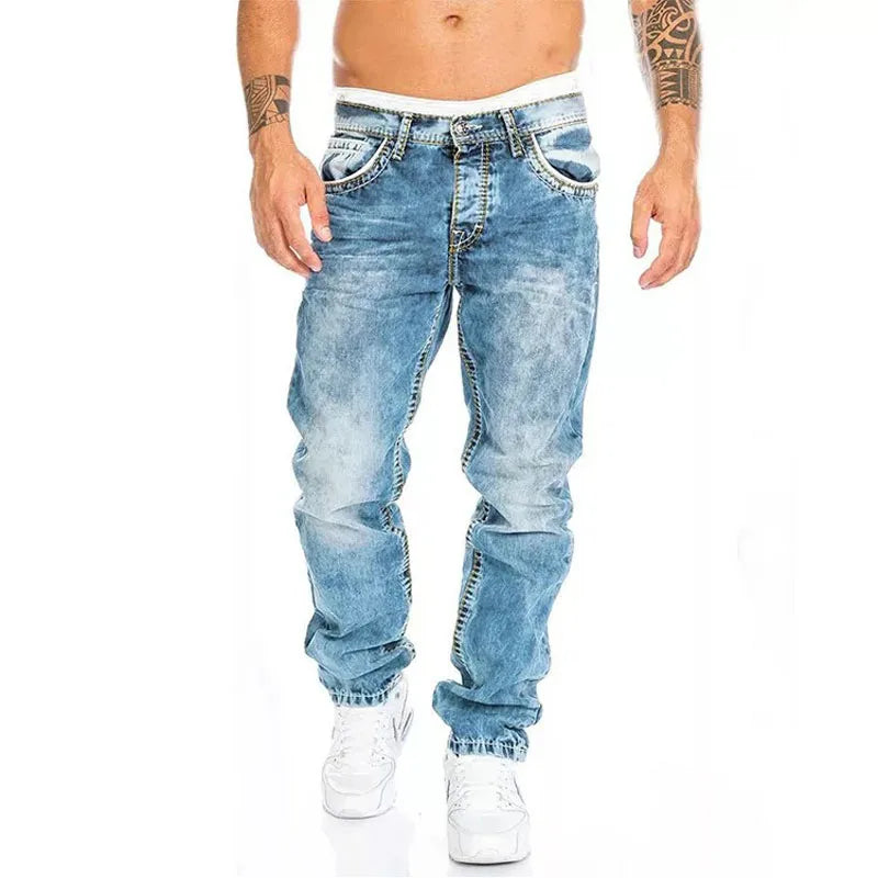 Octavius | Men's Slim Fit Vintage Wash Denim Jeans