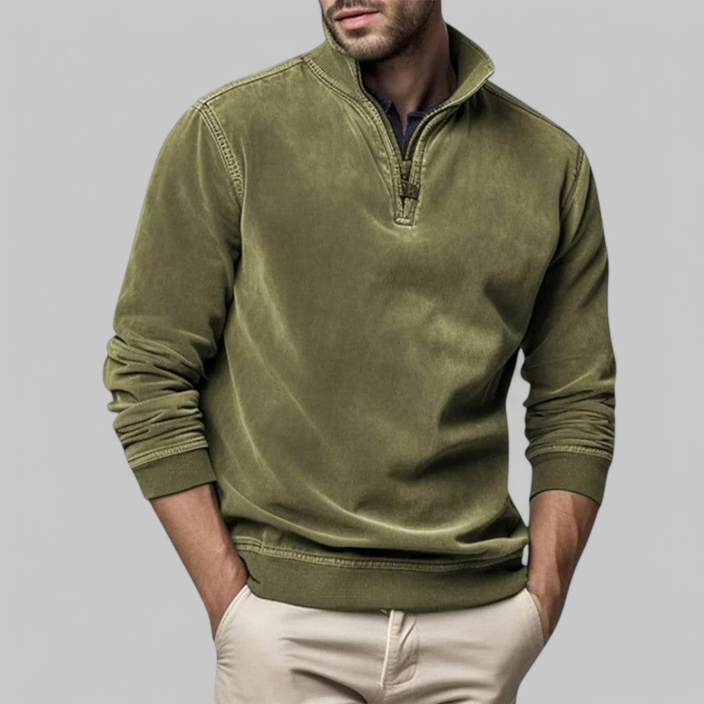 Rico|  Men's Half-Zip Stand-Up Collar Sweater