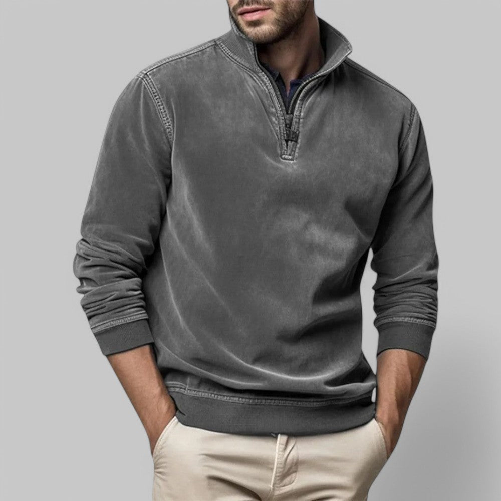 Rico|  Men's Half-Zip Stand-Up Collar Sweater
