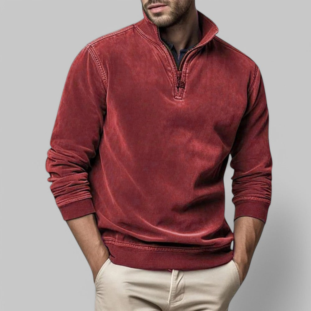 Rico|  Men's Half-Zip Stand-Up Collar Sweater