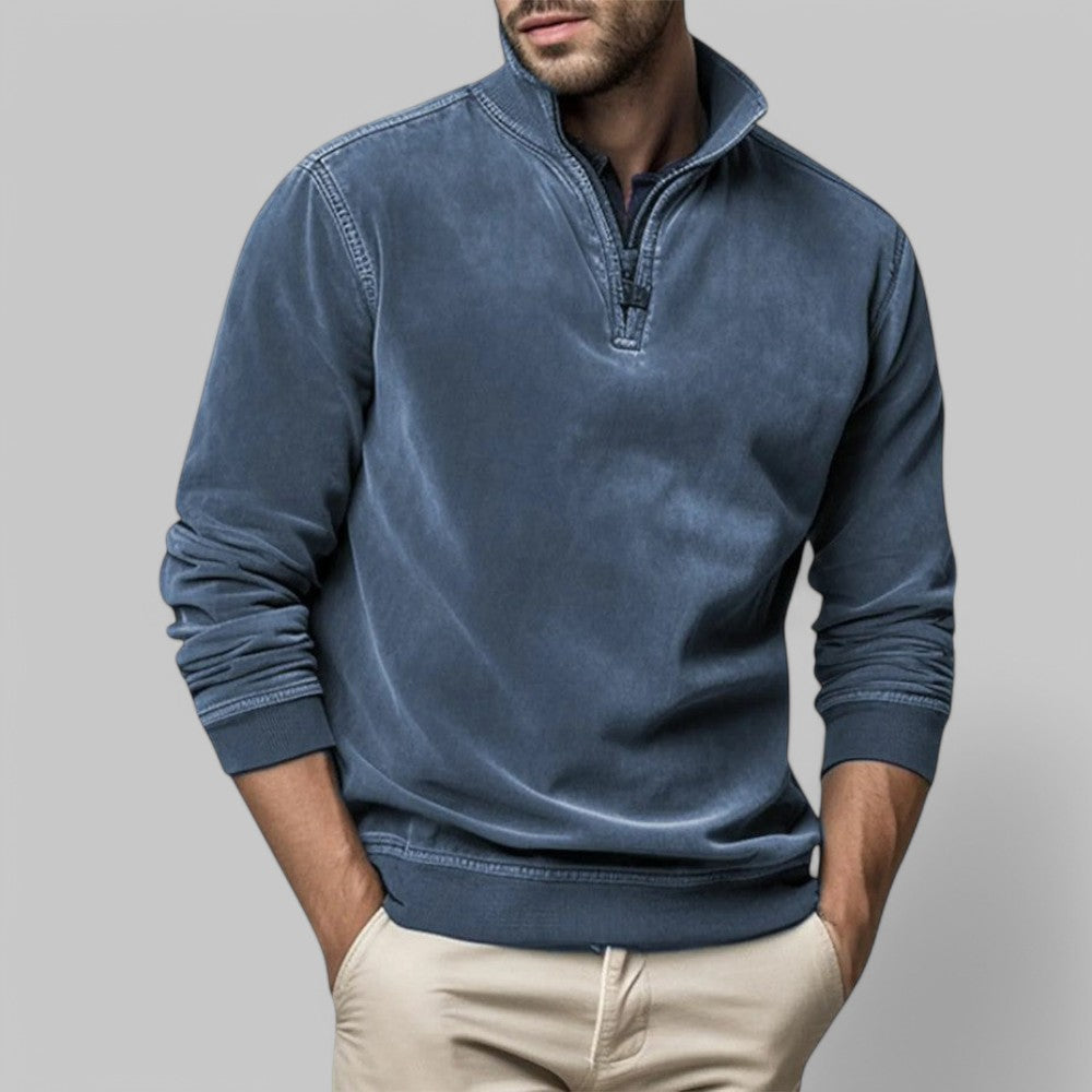 Rico|  Men's Half-Zip Stand-Up Collar Sweater
