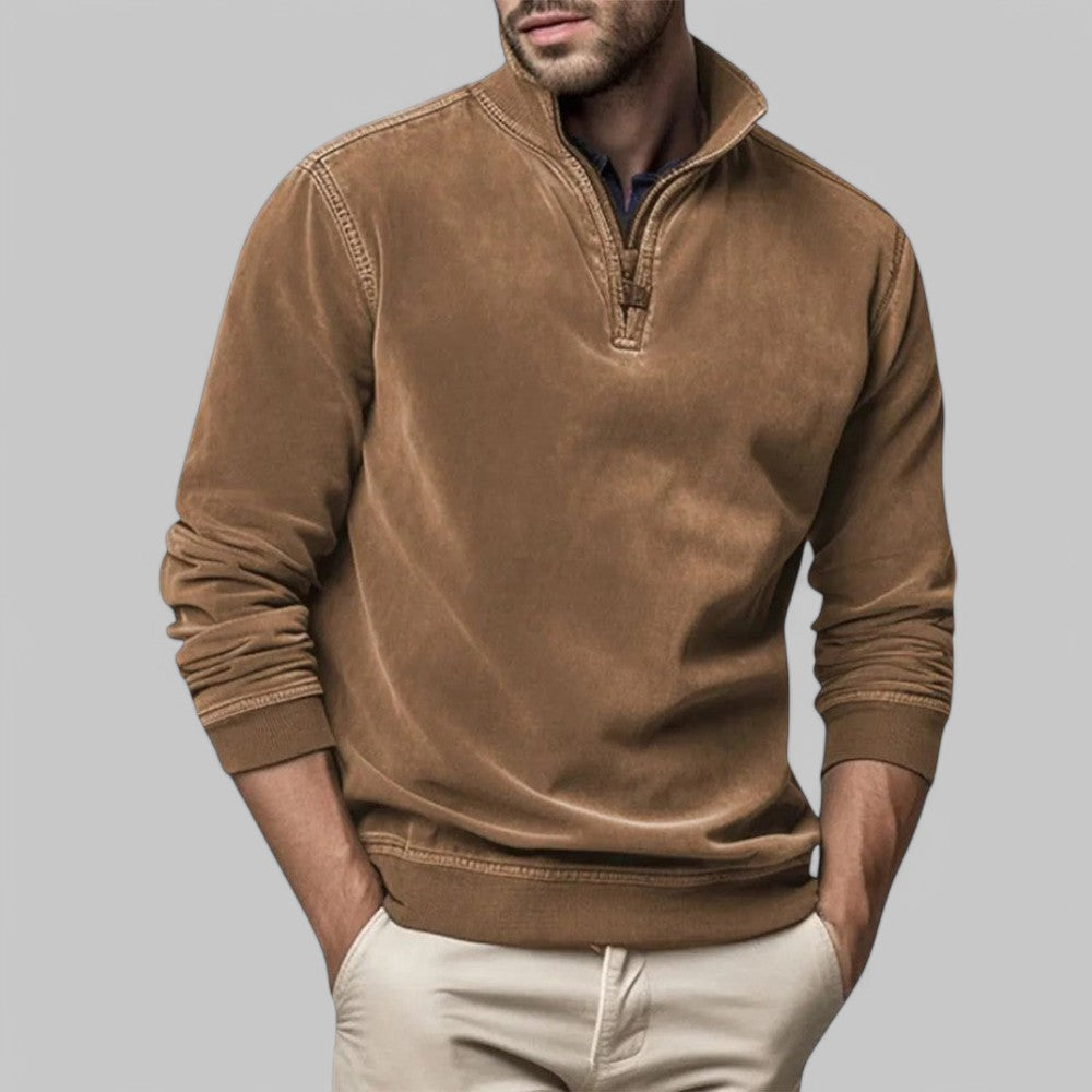 Rico|  Men's Half-Zip Stand-Up Collar Sweater